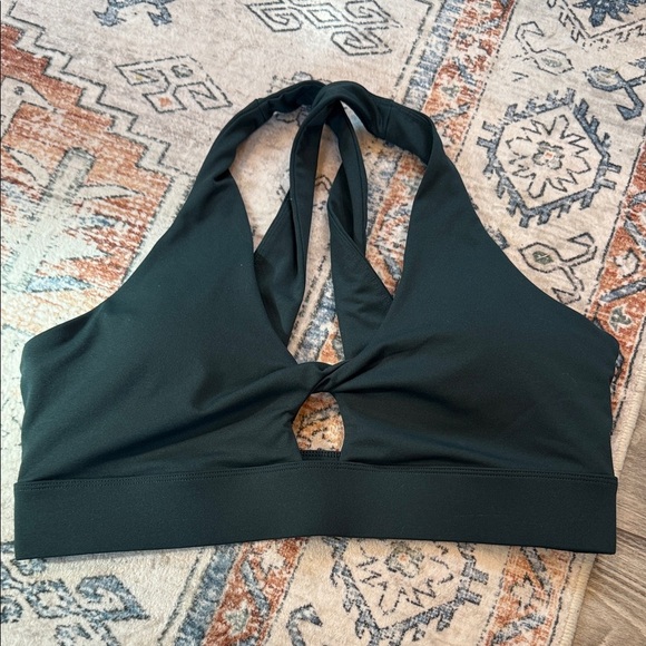 Fabletics Black Twist Halter Bralette size XL forest green - Picture 1 of 4